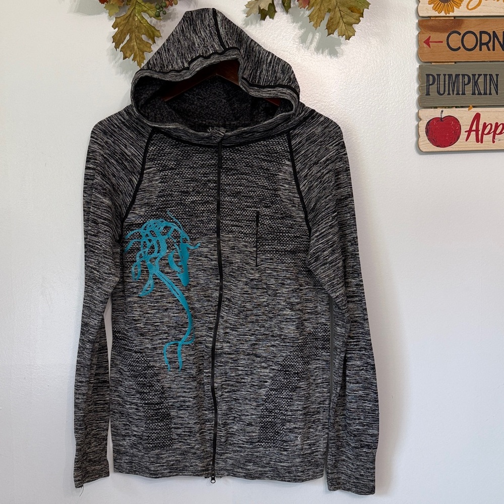 NWOT Soho Sport Grey Full Zip Equestrian Horse Sweatshirt Hoodie L